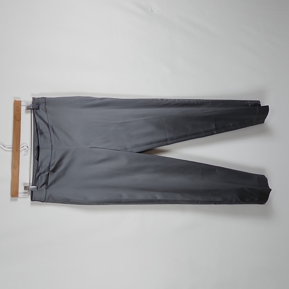 Talbots Pants - NWT Talbots Curvy High Waist Dark Silver Gray Satin Evening Pants Size 6